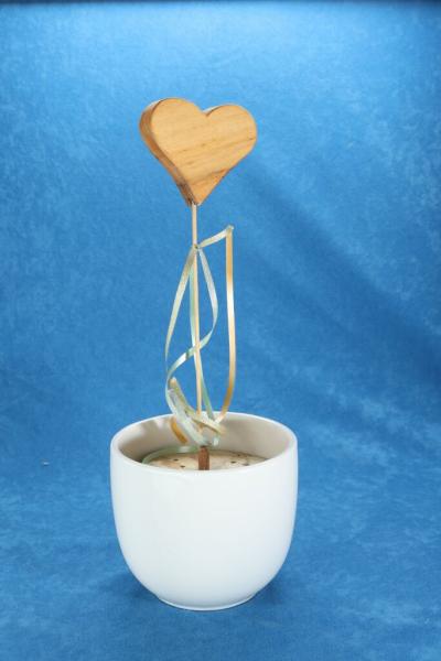 Blumentopf Stecker - Herz Fichte